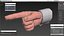 Cartoon Man Hand Pointing Gesture