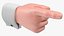 Cartoon Man Hand Pointing Gesture