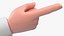 Cartoon Man Hand Pointing Gesture