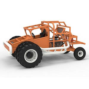 3D Racing Combine Harvester Base Scale 1 to 25