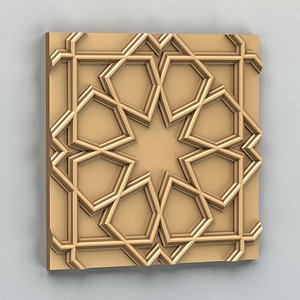 3D Wall panel 032 Arabic model