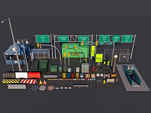 Road street Props 3D model