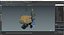 Elderly Man Makita DCU180ZF Electric Wheelbarrow with Wood Rigged for Maya