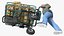 Elderly Man Makita DCU180ZF Electric Wheelbarrow with Wood Rigged for Maya