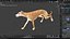 3D Dog Greyhound Running Animated Fur Rigged for Blender
