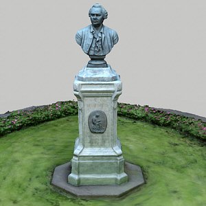 3D lomonosov monument flowerbed model