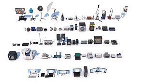 70 Interior Electronic Collection Pack for Game Ready 3D model