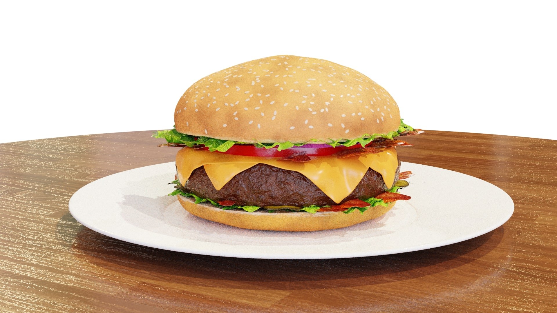 3D Hamburger Modelled Model TurboSquid 1700830