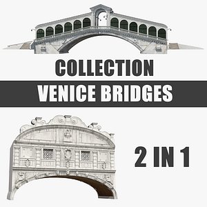 Venice Bridges 3D Models Collection