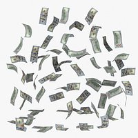 United States 100 dollar Falling Notes Flow