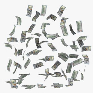 United States 100 dollar Falling Notes Flow