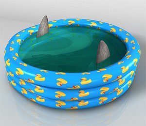 3d model paddling pool water swimming