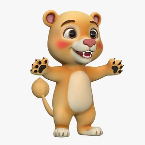 High-Quality Smiling Cartoon Lion