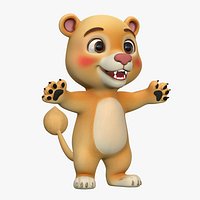 High-Quality Smiling Cartoon Lion