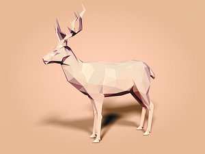 3D cartoon toon deer