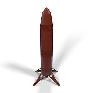 3D Next Generation Space Rocket Standing Pose for 3D Print