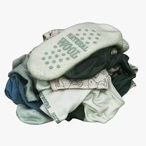 3D Clothes 322 Pile Socks model