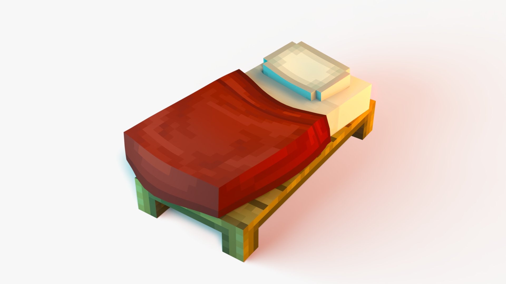 3D Model Minecraft Bed Rig - TurboSquid 2494698