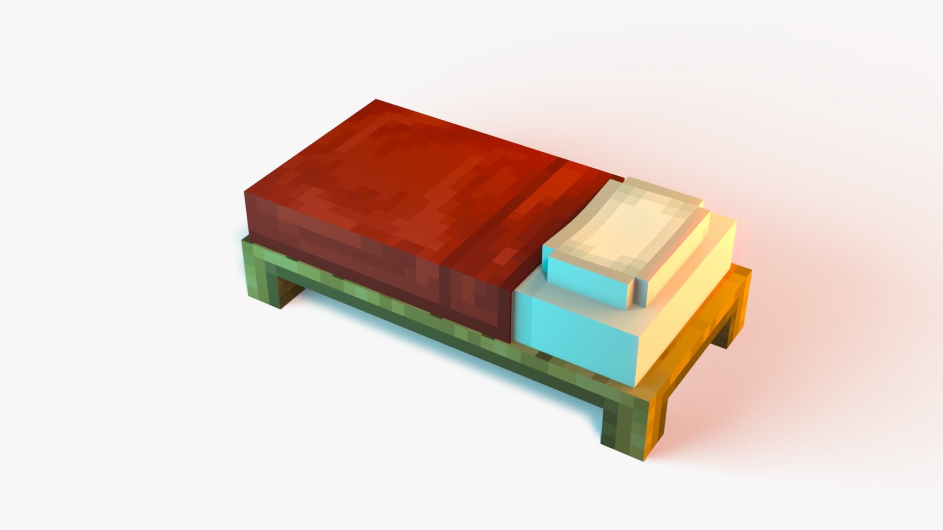 3D Model Minecraft Bed Rig - TurboSquid 2494698