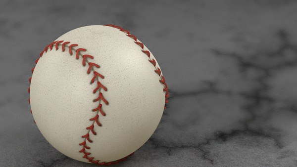 3d model baseball ball