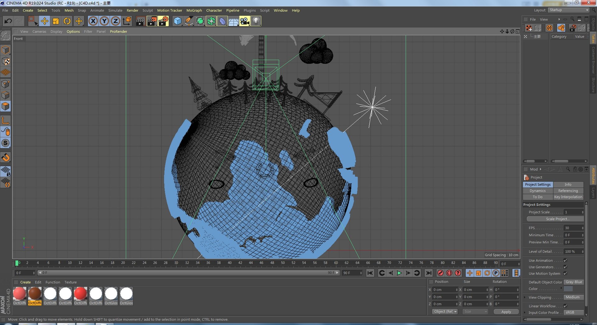 3D three-dimensional blue cartoon 3D - TurboSquid 2048673