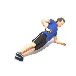 3D model animations exercise man