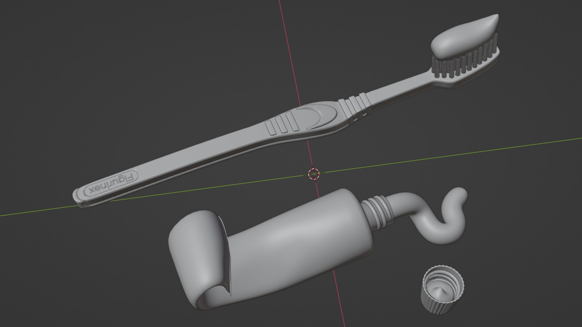 Toothpaste And Toothbrush Model - TurboSquid 2102997