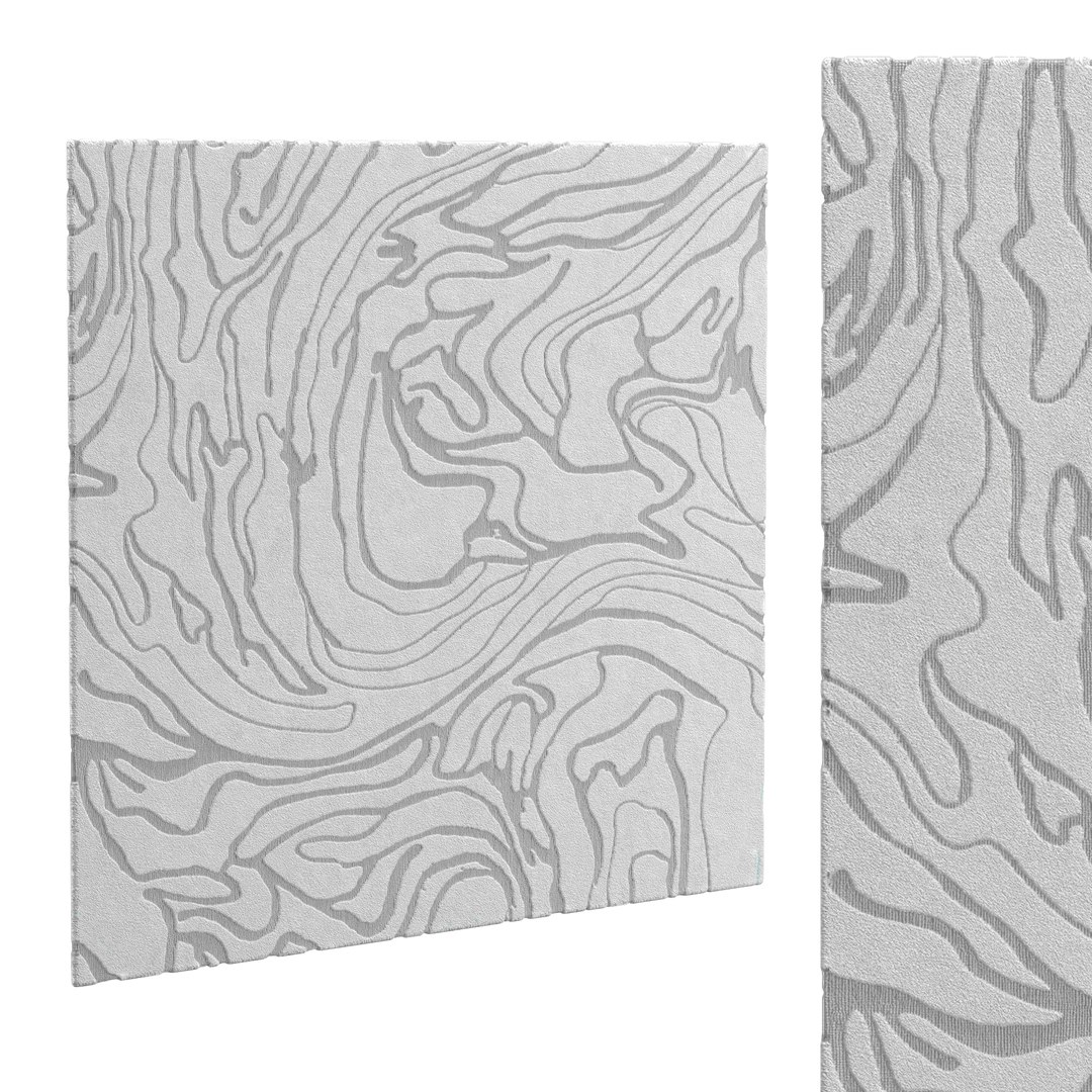 3D Gray River RUG model TurboSquid 1989438