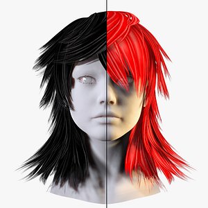 3D Female Hair - Emo Hair Cut