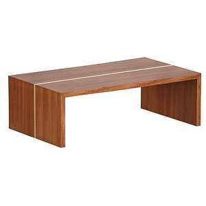 3D ash wood coffee table