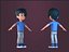 Animated characters  pupils students passersby little boys