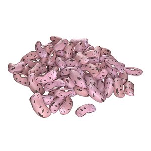 3D Cranberry Borlotti bean Pile