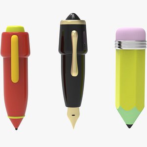 cartoon pencils tool 3D
