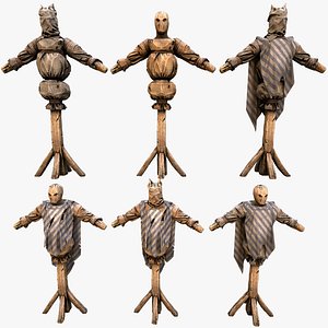3D Medieval Wooden Military Prison Dummy Training Camp Environment