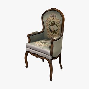 Bergere Antique Chair 3D model
