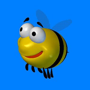 cartoon bee 3d lwo