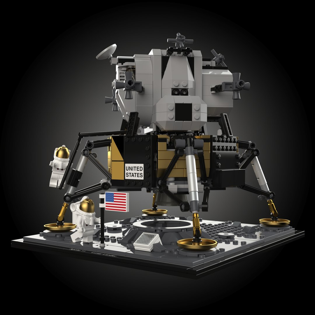 Lego 10266 NASA Apollo 11 Lunar Lander 3D Model TurboSquid