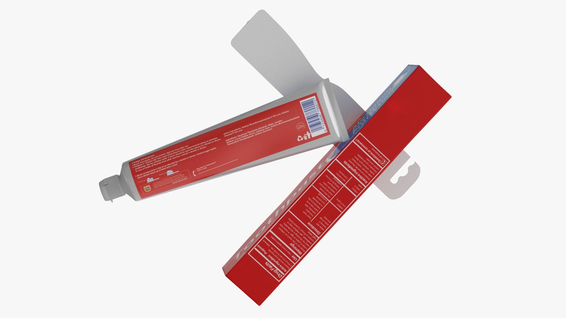 3D Model New Toothpaste And Toothbrush - TurboSquid 2343224