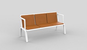 Waiting Chairs 01 3D model 3D model