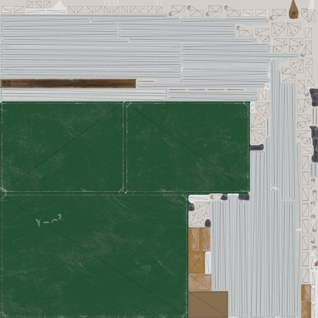 3D Chalkboard Model - TurboSquid 1798190