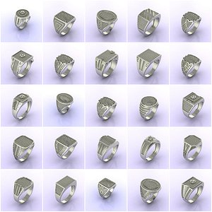 76 Gents Ring Group - Men s Ring - STL READY FILES 3D print model