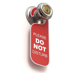 Do Not Disturb Door Hanger with The Knob