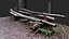 Log bench in the forest