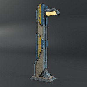 3D Sci-Fi Street Light