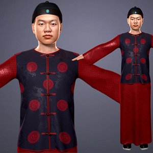 Chinese ancient Qing Dynasty landlord 3D model