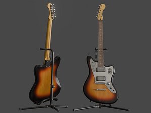 Low-Poly Electric Guitar JG 3D model