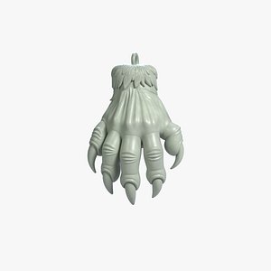 Werewolf Claw Keychain Fierce Lycanthrope STL File Printable Monster Paw Charm model