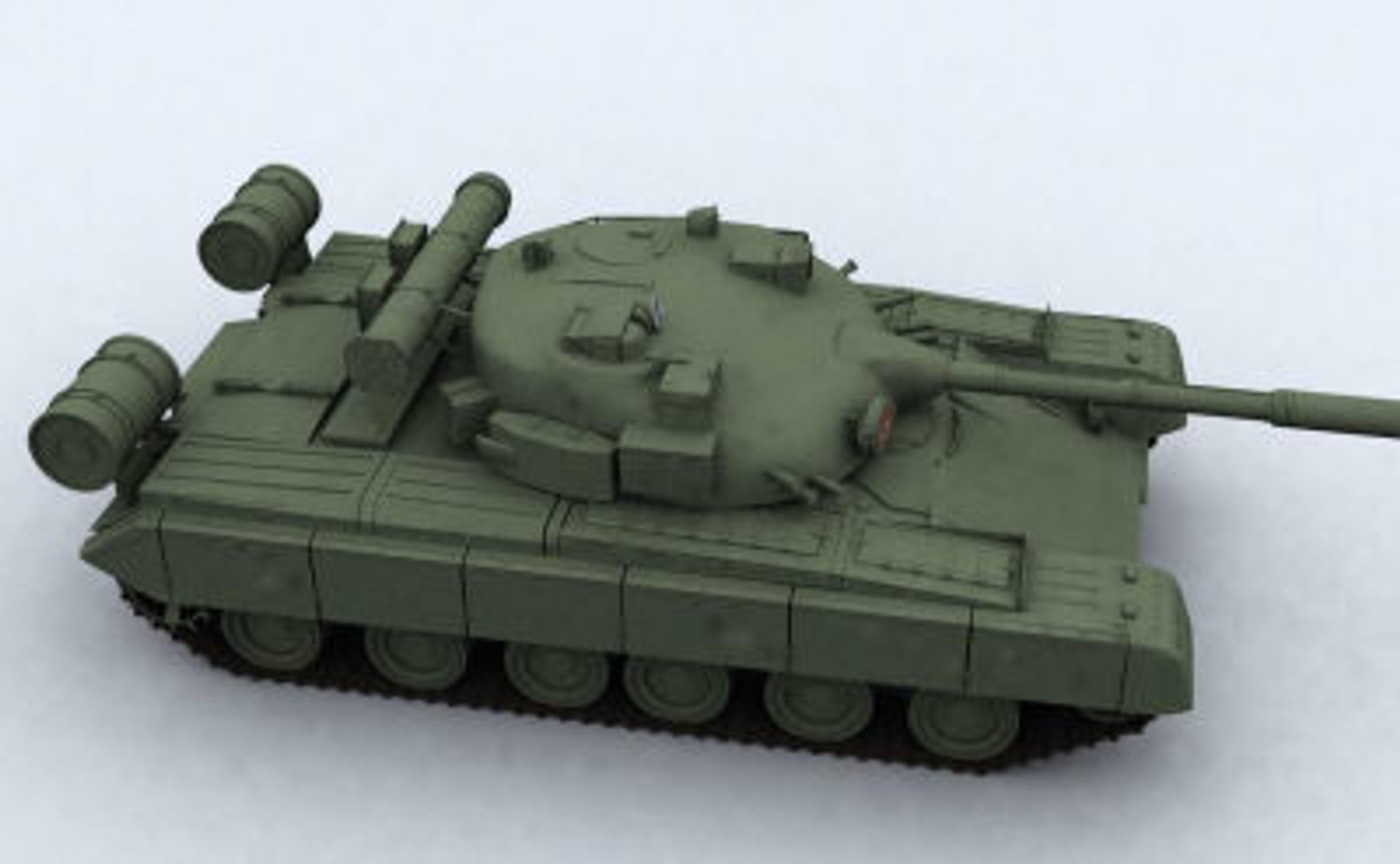 3d T-80 Russian Tank Model