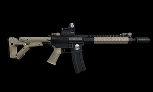3D model weapon ar-15
