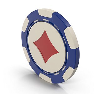 3D diamonds casino chip